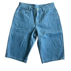 JNBY Denim Shorts Knee Lenght Light Blue Wash EUC Casual Size M